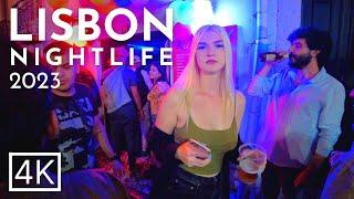 Nightlife in Lisbon Portugal: BAIRRO ALTO Lisboa 2023 - 4K ASMR