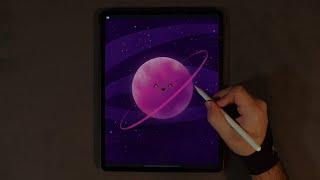 Happy Planet - Procreate Tutorial on iPad Pro