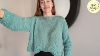 Sweater Cielo ¡4 RECTÁNGULOS! Principiantes paso a paso Tutorial #tejido #tricot #palillos #knitting