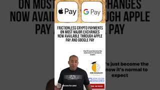 More adoption as Google/Apple Pay now allow frictionless transactions on multiple #crypto exchanges!