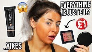 TESTING POUNDLAND MAKEUP!? £1 A PRODUCT!? FULL FACE OF FIRST IMPRESSIONS