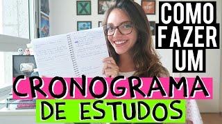 COMO FAZER UM CRONOGRAMA/PLANO DE ESTUDOS? - Débora Aladim