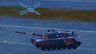 Lancet kamikaze drone vs Leopard 2A1 tank - Arma 3 Simulation