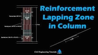 Reinforcement Lapping Zone in Column || Civil Designs  || IS 456:2000