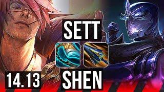 SETT vs SHEN (TOP) | 5/0/3, 600+ games | EUW Master | 14.13