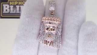 Rose Gold Micro Jesus Chain | Bling Pendant | Hip Hop Jewelry