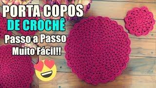 COMO FAZER PORTA COPOS DE CROCHÊ| PASSO A PASSO