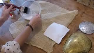 How to stiffen felt fabric or sinamay Part 1 - Millinery Craft DIY fascinator - making a hat base