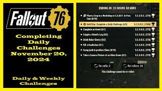 Completing Daily Challenges For November 20, 2024 - Fallout 76 Daily Challenge Guide