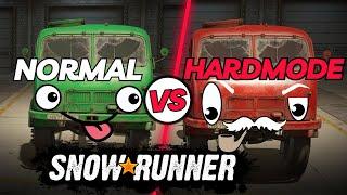 SnowRunner - Hardmode vs Normal differences . Everything you need to know