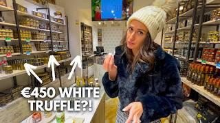 Grocery Shopping in Italy to Make Fresh White Truffle Pasta!  Clueless Cooking Ep 1 in Siena! 