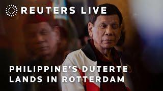 LIVE: Plane carrying former Philippine President Duterte lands in Rotterdam