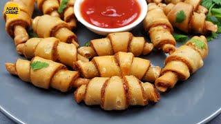 Aloo Samosa Roll Recipe, 48 Samosa  With 500g Potatoes by Aqsa's Cuisine, Twisted Samosa