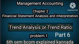 Management Accounting Ch2 Financial Statement Analysis& inter part6 Trend Analysis based problem 1