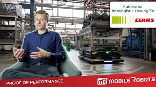 mR MOBILE ROBOTS / Robotize PROOF OF PERFORMANCE at CLAAS Industrietechnik (Deutsch)