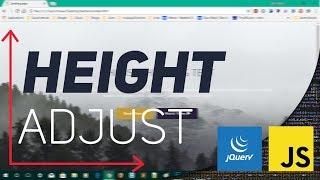 Adjust section height with window height with js/jquery EN/FR