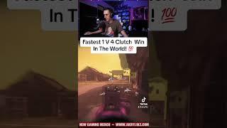 Fastest Warzone Win in The World! 1 v 4 Clutch!