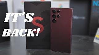 Samsung Galaxy  S22 Ultra (Burgundy) Unboxing & First Impressions!!!