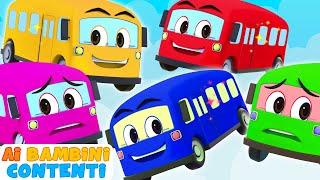 Cinque piccoli autobus | Canzoni per Bambini | Ai Bambini Contenti