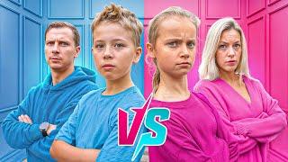 Girls vs Boys Challenge by Gaby and Alex Family