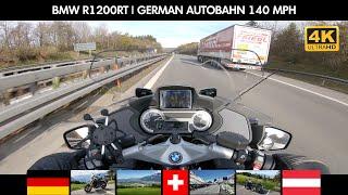 2017 BMW R1200RT - short November ride on German Autobahn - 140 mph