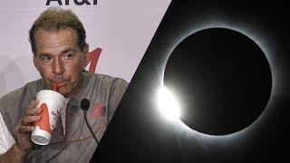 Alabama head coach Nick Saban's thoughts on the upcoming solar eclipse