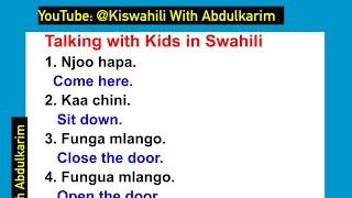 50 Phrases to talk to your Kid in Swahili