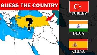 Guess The Country on The Map | Geography Quiz Challenge | country quiz | map quiz