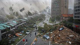 Chaos In China Today! Extreme Storm Destroying Homes, Cars in Wuhan Beijing