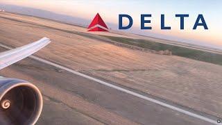 Delta 767-400 Sunrise Full Power Takeoff from Denver to Atlanta in First Class