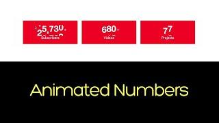 How To Create Number Counter Animation Using HTML, CSS & JavaScript