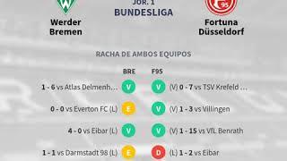 Previa Werder Bremen vs Fortuna Düsseldorf - Jornada 1 - Bundesliga 20... - Pronósticos y...