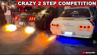 CRAZIEST 2 Step Competition! Skyline GT-R R32 vs Mustang vs Camaro vs 350Z vs GTR R35