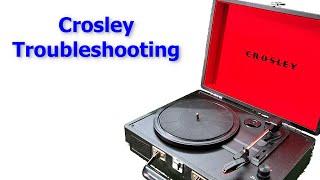 Crosley troubleshooting for 'suitcase' style record players