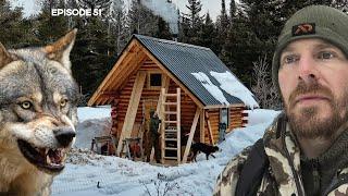 WOLVES, Loft Floor, New Stairs |EP51| Log Cabin Build on Off-Grid Homestead