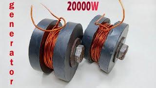 Top5 How to generate homemade infinite energy with  copper wire alternator an engine New for home