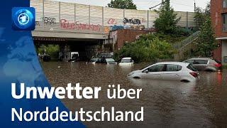 Unwetter über Norddeutschland