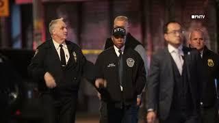 NYC Mayor, Crime Scene Unit at Fatal Police Shooting - QUEENS