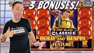 3 Hold & Respin BONUSES!  Firefighter Fire Blaze Classics ⫸ Chumba Casino