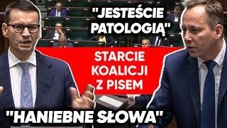 "Jesteście patologią". Wrzaski w Sejmie. Ostre starcie koalicji z PiS. "Gdzie jest Tusk?!"