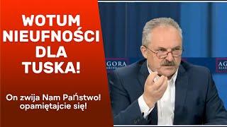 Marek Jakubiak : Wotum nieufności dla Tuska! Kradnie Nam Polskę!