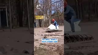 Вариант распределения веса транспортного средства для перемещения беспилотника по минному полю.