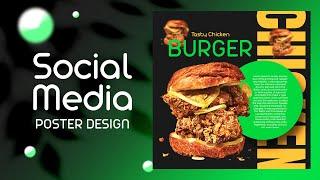 Restaurant Food Social Media Post Design | Photoshop Tutorial