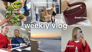 weekly vlog  exciting meetings, haircut, work deliveries + lunches