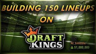 LEARN HOW TO USE AN OPTIMIZER TO BUILD 150 DRAFTKINGS LINEUPS FROM TWO MILLY MAKER WINNERS!!!