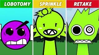 Incredibox Sprunki RETAKE VS LOBOTOMY DASH VS SPRINKLE