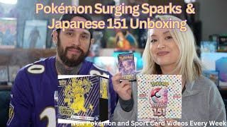 Pokémon Surging Sparks ETB and 151 Japanese Booster Pack Opening