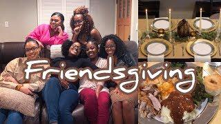 HOSTING MY FIRST FRIENDSGIVING| VLOG | CHEAP DECOR, EASY FOOD | Mia A. Brumfield