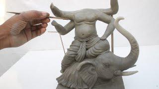 Ganpati bappa idol making || Eco friendly Ganesha making || How to make a Ganesha