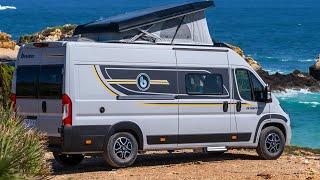 Campervan with longitudinal beds and optional pop-up roof